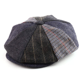 Armycrew Men's Oversize XXL Wool 8 Quarter Satin Lined Winter Newsboy Cap