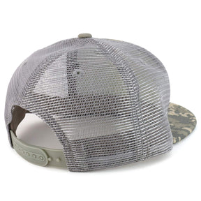 Armycrew Flat Bill Camouflage Patterned Foam Trucker Snapback Cap