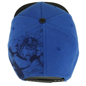 Armycrew Superman Logo Embroidered Carbon Fiber Flat Bill Snapback Hat