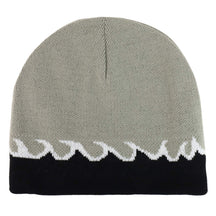 Armycrew Small Fire Flame Pattern Reversible Short Knit Beanie