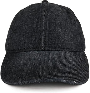 Armycrew Plain Denim Six Panel Unstructured Low Profile Baseball Cap