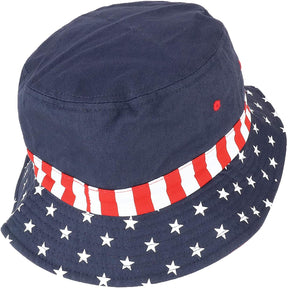 Armycrew USA Flag Designed Cotton Bucket Hat