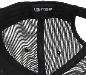 Armycrew Oversize XXL Small Side USA Flag Patch Camouflage Flatbill Mesh Snapback Cap