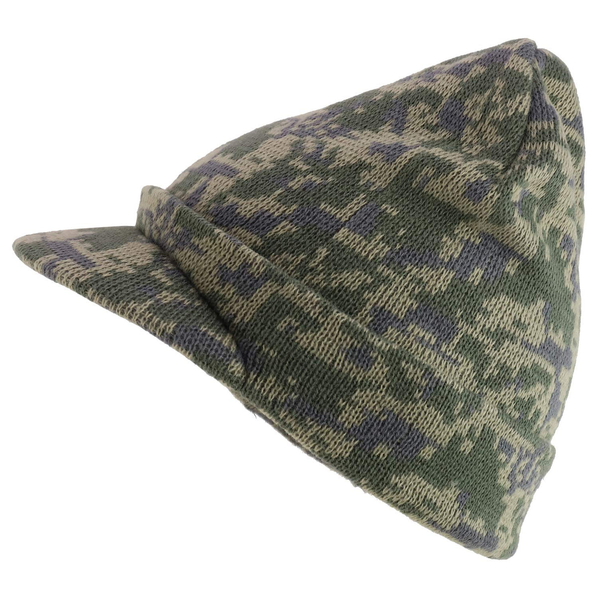 Armycrew Camouflage Knit Beanie Hat with Visor - UDG