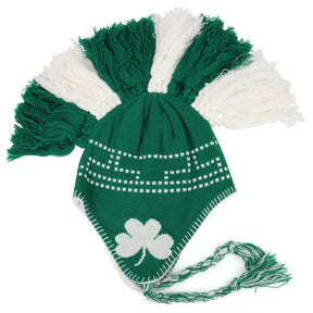 Armycrew Mohawk Irish Aviator Knit Ski Winter Beanie Hat with Braids