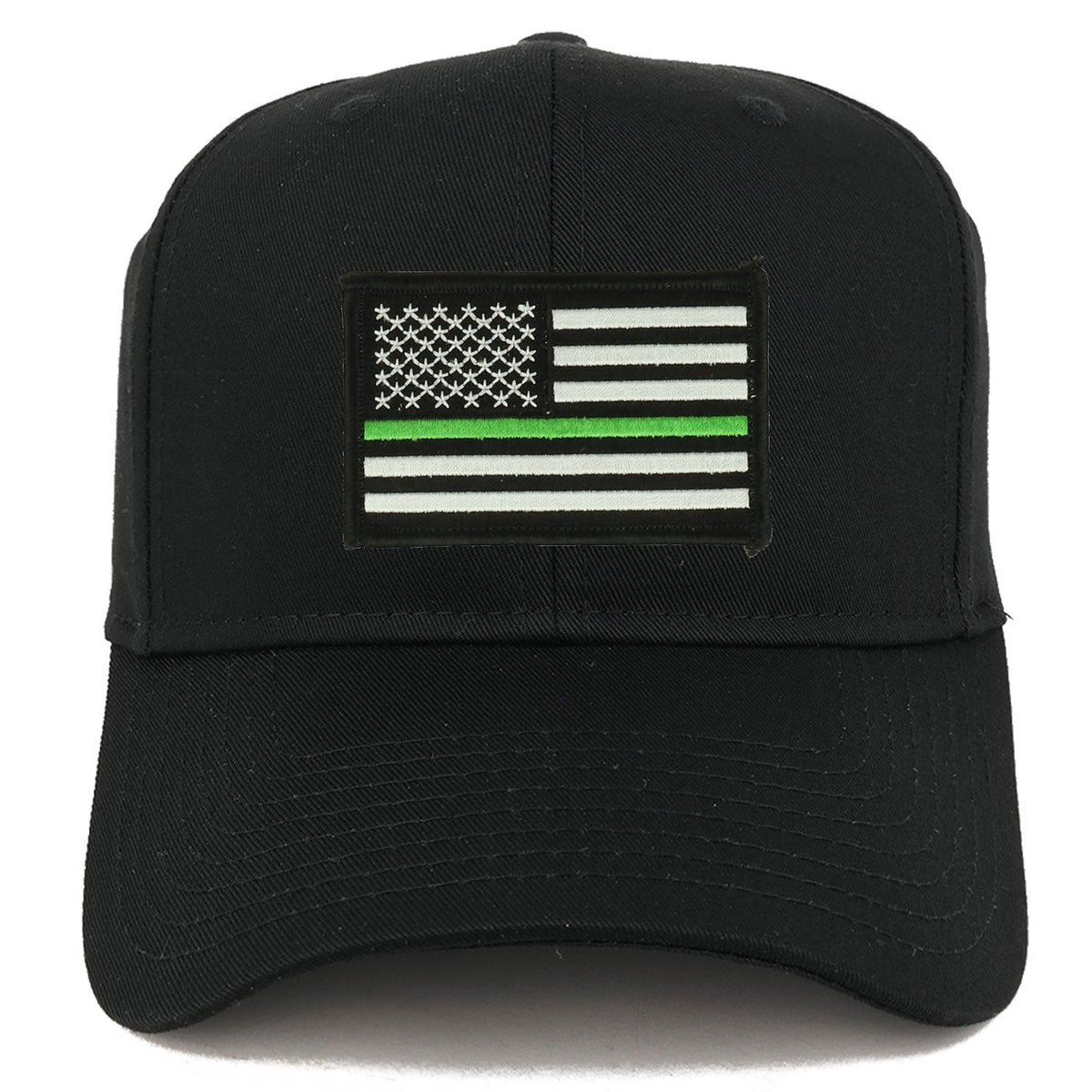 Armycrew Thin Green Line USA American Flag Logo Embroidered Iron On Patch Snap Back Cap