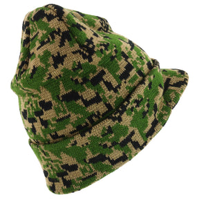 Armycrew Camouflage Knit Beanie Hat with Visor - WDG