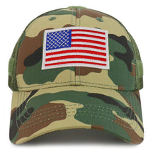 Armycrew American Flag Original Tactical Embroidered Patch Trucker Mesh Back Cap