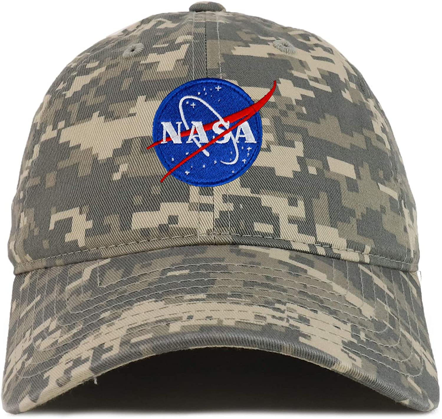 Armycrew Small NASA Insignia Logo Patch Camo Soft Crown Cotton Baseball Cap - ACU