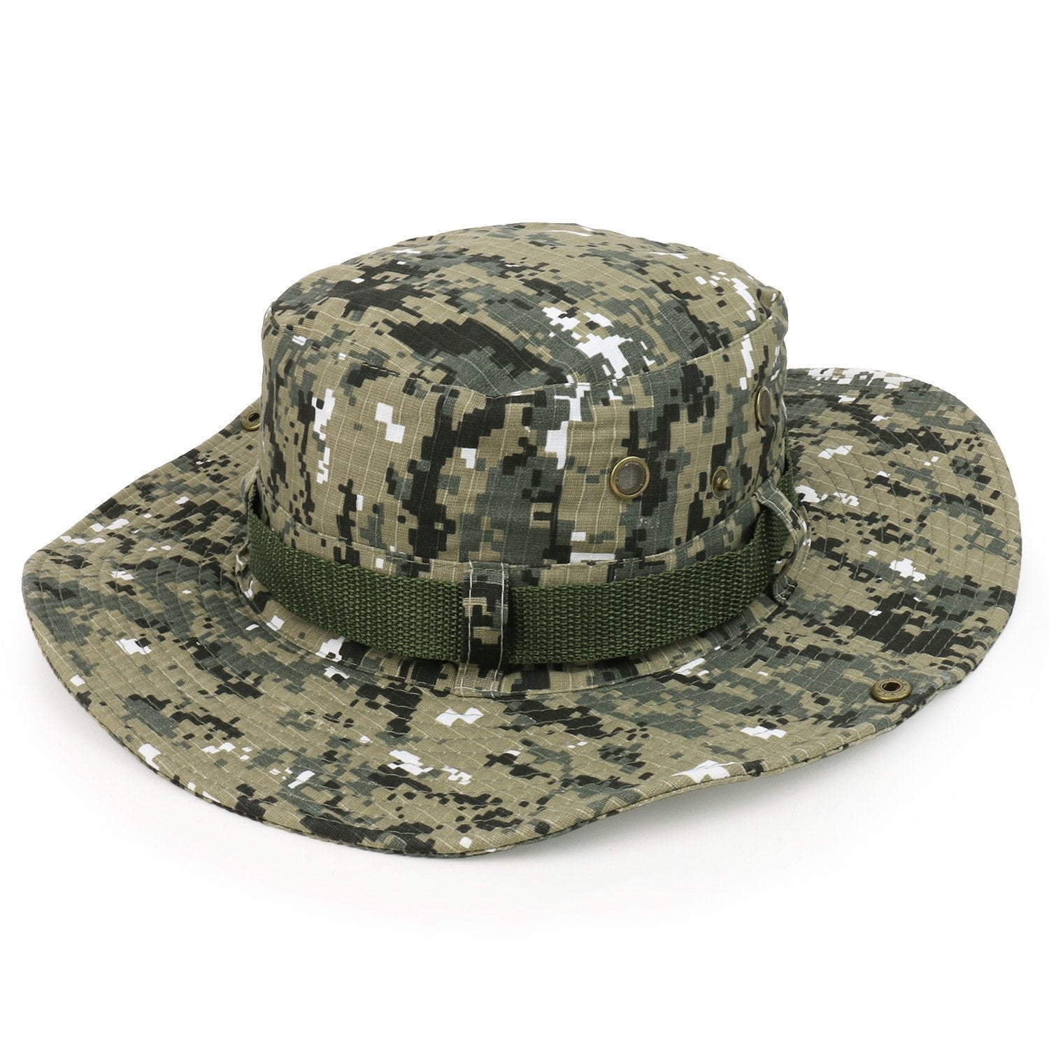 Armycrew Military Digital Camouflage Outdoor Fisherman Chin Cord Boonie Hat