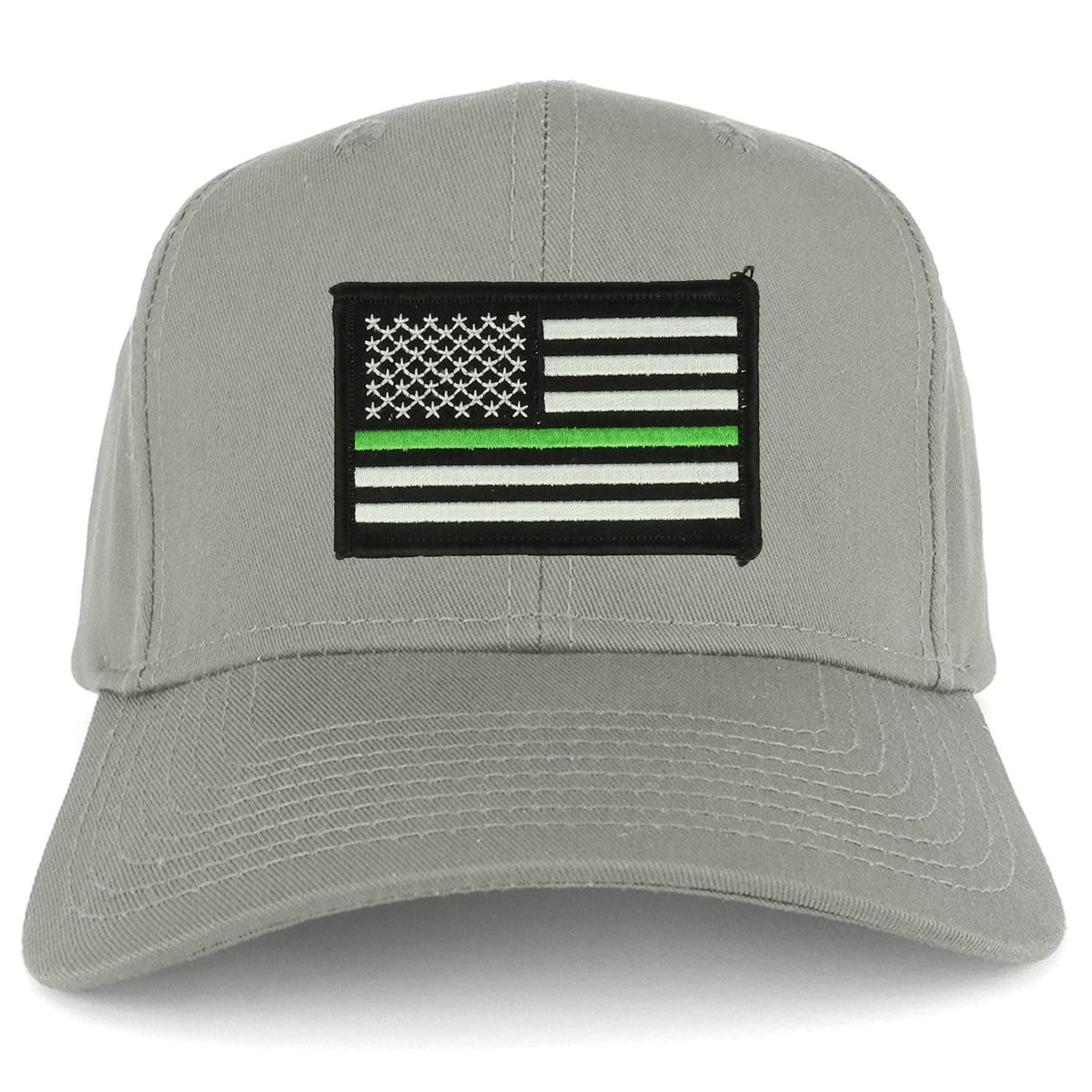 Armycrew Thin Green Line USA American Flag Logo Embroidered Iron On Patch Snap Back Cap