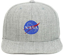 Armycrew Youth Kid Size Small NASA Insignia Patch Flat Bill Snapback Baseball Cap