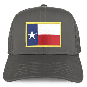 Armycrew XXL Oversize Texas Flag Iron On Patch Mesh Back Trucker Baseball Cap