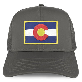 Armycrew XXL Oversize Colorado Flag Iron On Patch Mesh Back Trucker Baseball Cap