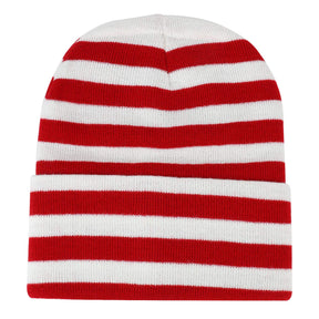 Armycrew Red White Stripe Long Cuff Beanie