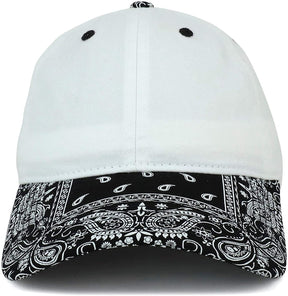 Armycrew Paisley Printed Bill Unstructured Cotton Baseball Cap