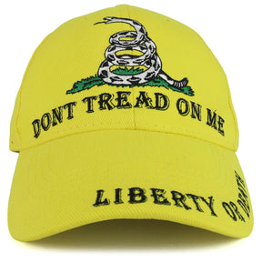 Armycrew Tread On Me Snake Liberty or Death Embroidered Structured Baseball Cap