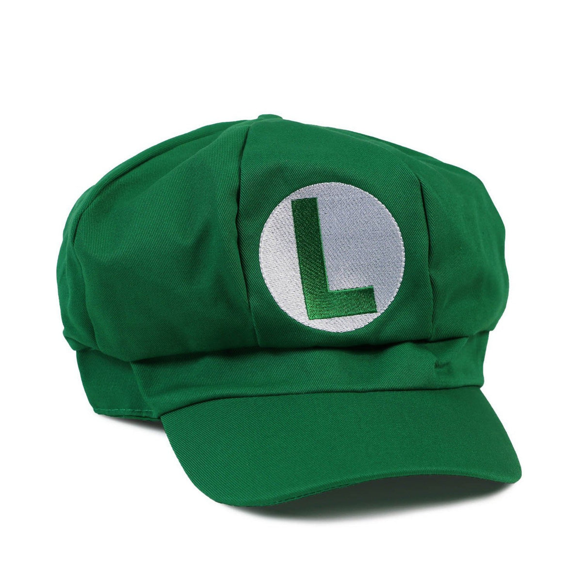 Mario Luigi Wario Waluigi Fire Mario Embroidered Costume Newsboy Hat - Green Luigi