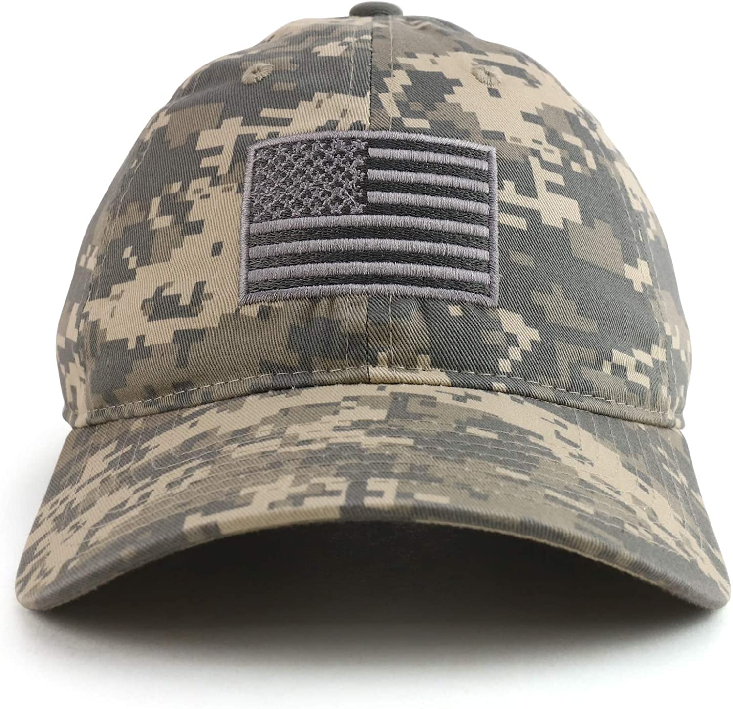 Rapid Dominance American Flag Embroidered Washed Cotton Camo Cap