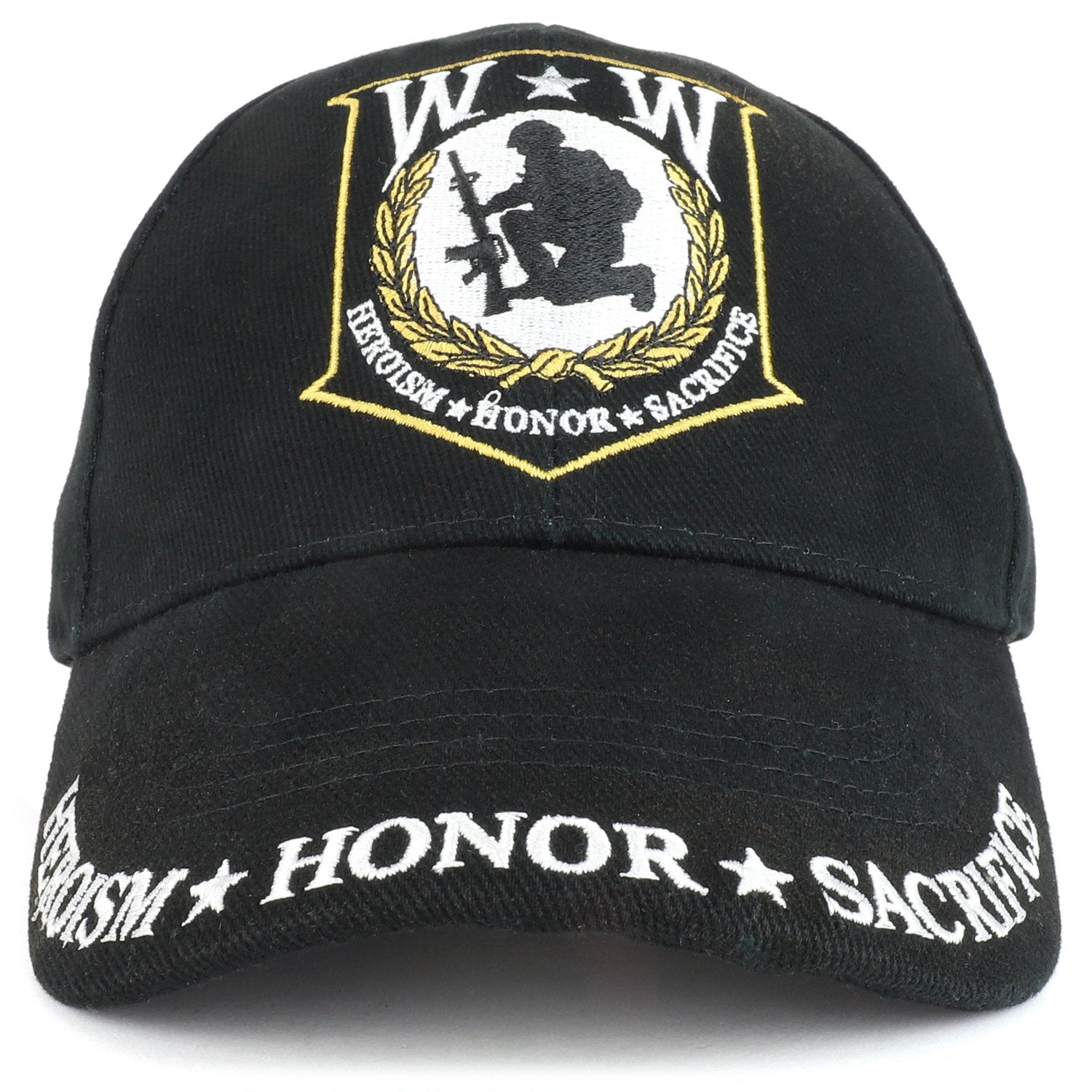 Armycrew Wounded Warrior Heroism Honor Sacrifice Embroidered Structured Baseball Cap