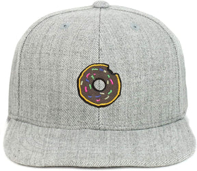 Armycrew Youth Kid Size Donut Patch Flat Bill Snapback Baseball Cap