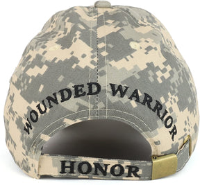 Armycrew Wounded Warrior Logo Embroidered Digital Camouflage Structured Baseball Cap
