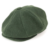 Armycrew Men's Oversize XXL Wool 8 Quarter Satin Lined Winter Newsboy Cap