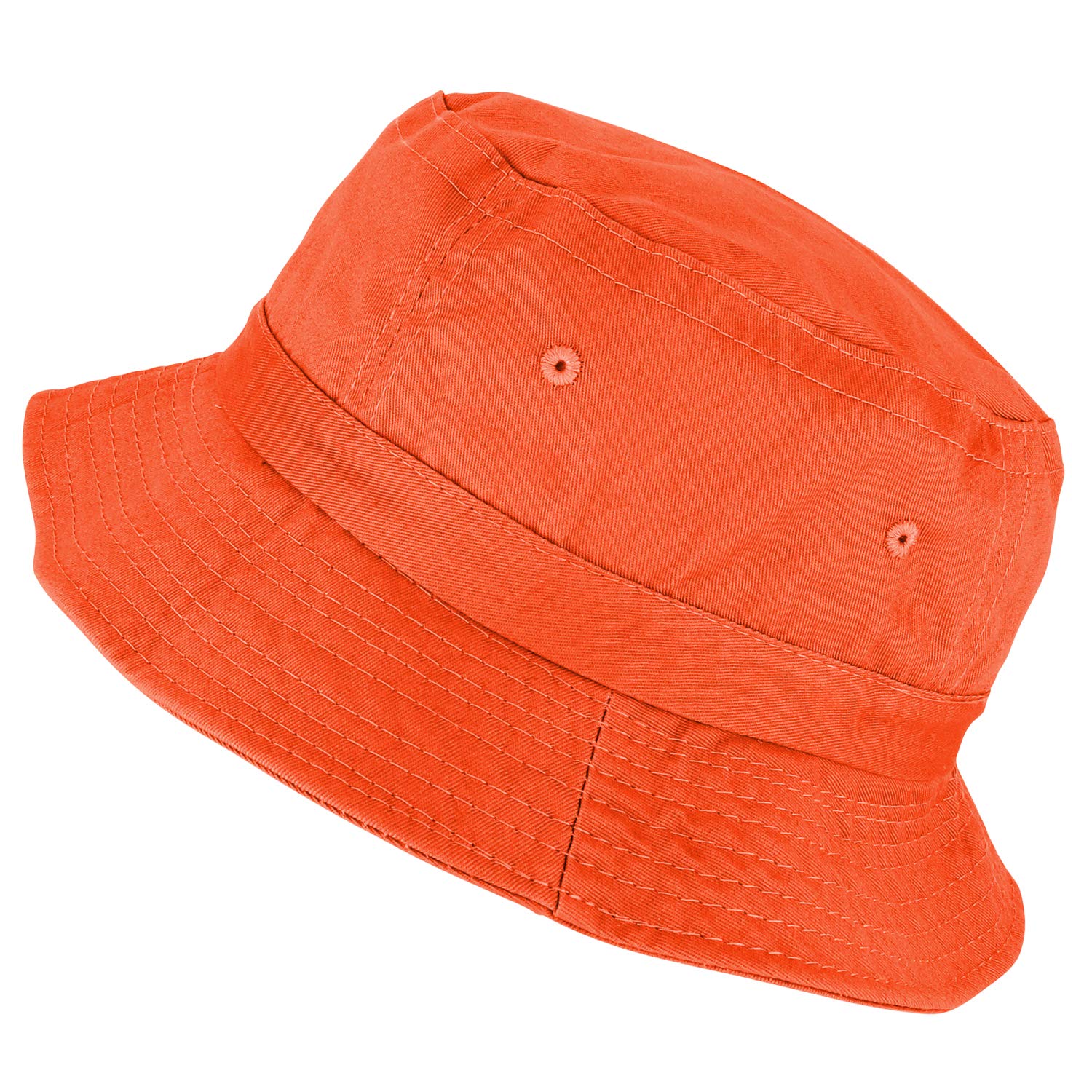 Armycrew Unlimited Youth Pigment Dyed Washed 100% Cotton Bucket Hat - Orange