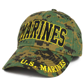 Armycrew Officially Licensed US Marine Corps Veteran Embroidered Cotton Baseball Cap