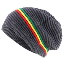 Armycrew Deep Crown Oversized RGY Striped 100% Cotton Rasta Skully Beanie