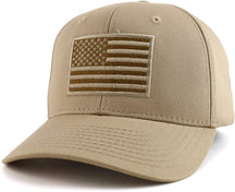 Armycrew American Flag Embroidered Camo Tactical Operator Structured Cotton Cap