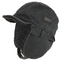 Rugged Distressed Sherpa Lined Aviator Pilot Cap
