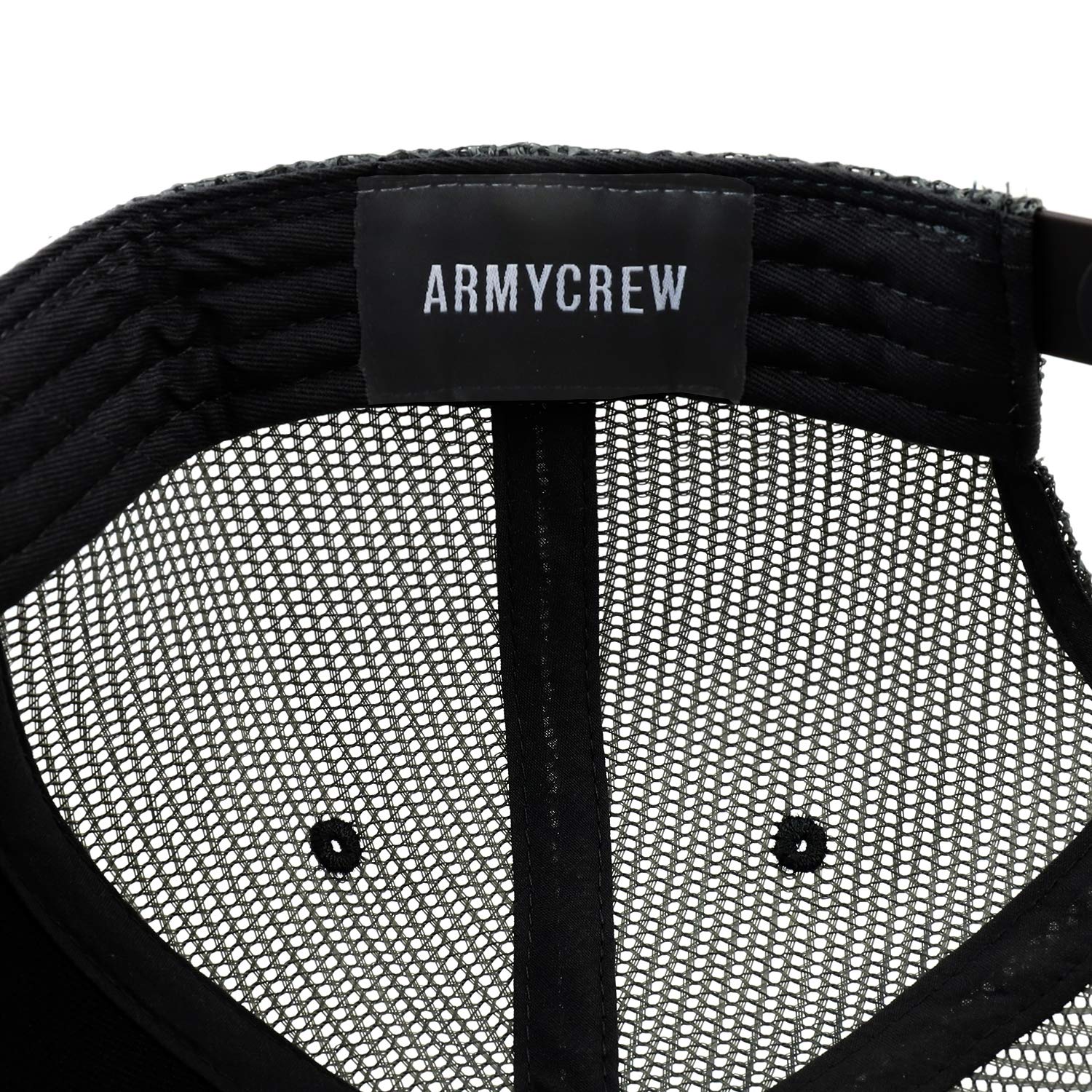 Armycrew Oversize XXL Black Grey USA Flag Patch Flatbill Mesh Snapback Cap - Black - 2XL
