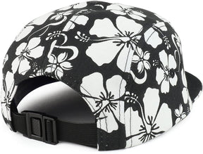 Armycrew Hibiscus Hawaiian Tropical Floral 5 Panel Solid Flatbill Racer Cap