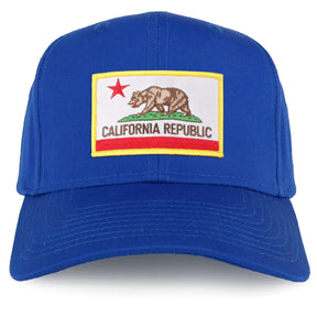 Armycrew XXL Oversize California Flag Iron On Patch Solid Baseball Cap