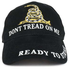 Armycrew Tread On Me Snake Embroidered Military Cotton Twill Structured Baseball Cap