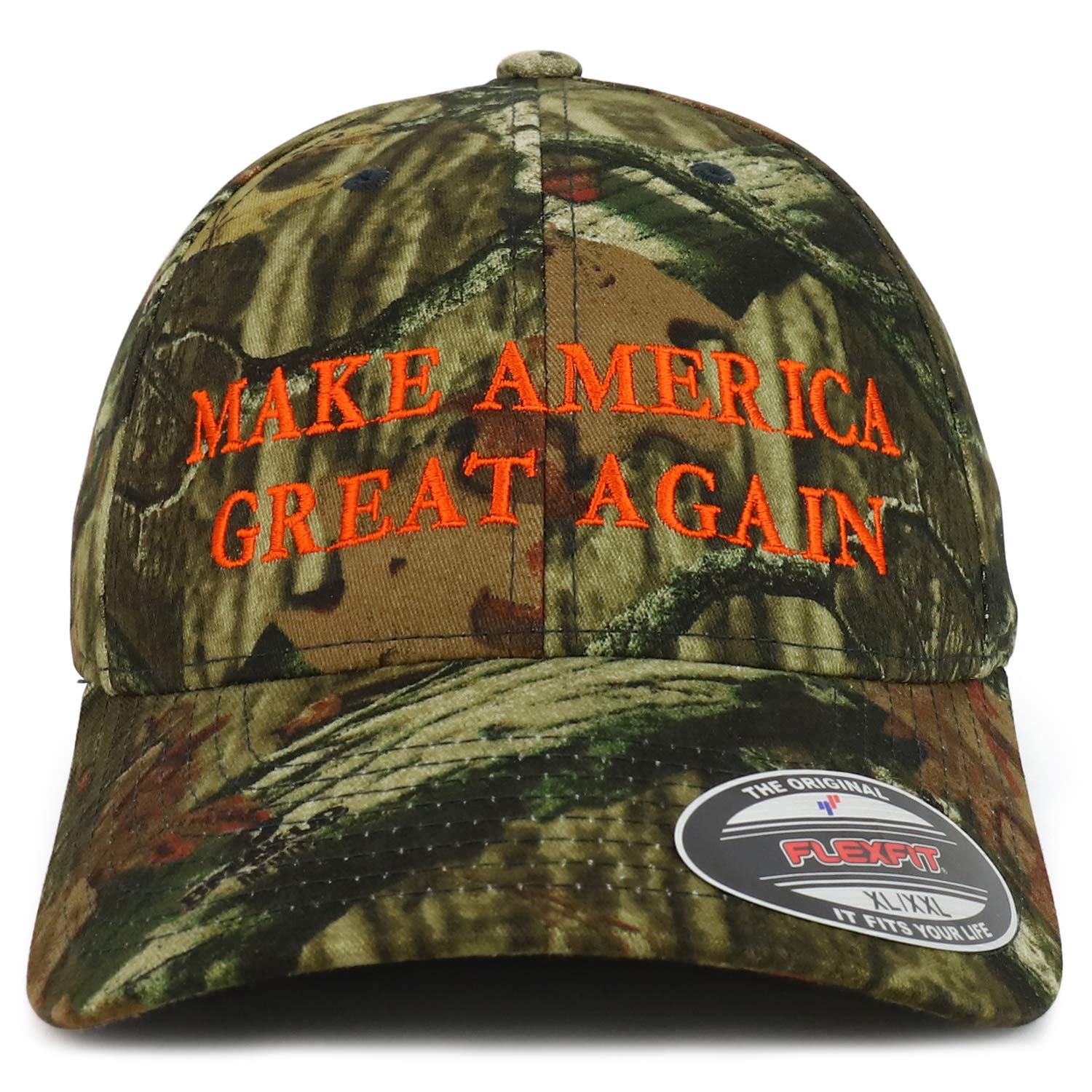 Armycrew Make America Great Again Embroidered Mossy Oak Fitted Cap Upto XXL