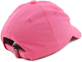 Armycrew Low Profile Distressed Frayed Cotton Twill Baseball Cap Dad Hat - Pink