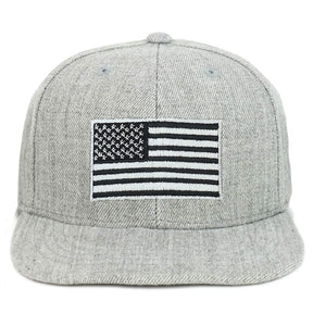 Armycrew Youth Kid Size American Flag Embroidered Flat Bill Snapback Baseball Cap