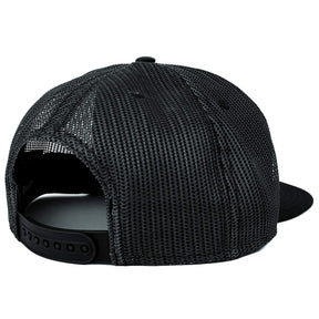 Armycrew Oversize XXL Black Grey USA Flag Patch Flatbill Mesh Snapback Cap - Black - 2XL