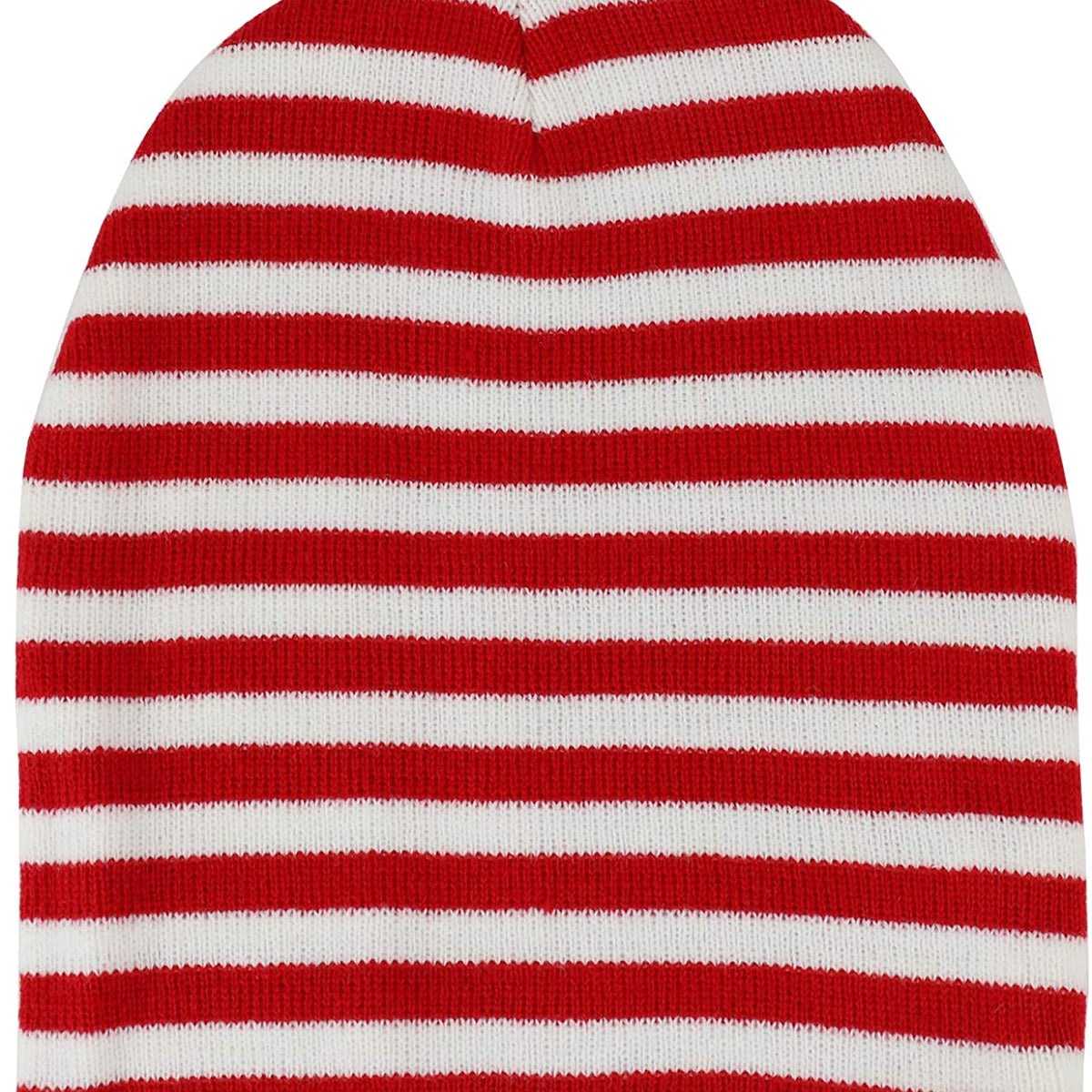 Armycrew Red White Stripe Short Skull Beanie
