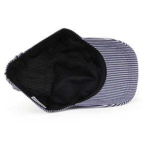 Armycrew Denim Blue Stripe Train Engineer Conductor Cap Fits Infant to Adult 2XL - Blue - 48CM