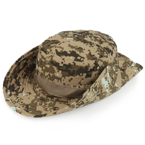 Armycrew Military Pixelated Camo Boonie Hat with Adjustable Chin Strap