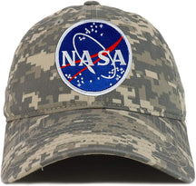 Armycrew NASA Meatball Embroidered Patch Camo Soft Crown Cotton Baseball Cap - ACU