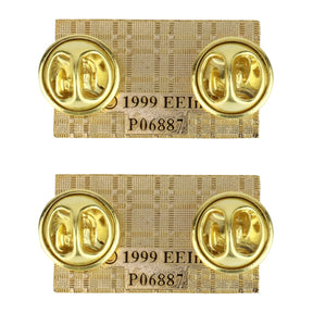 Armycrew Metallic Thin Blue Thin Red Dual Line Badge Lapel Pins 2 Pack Set