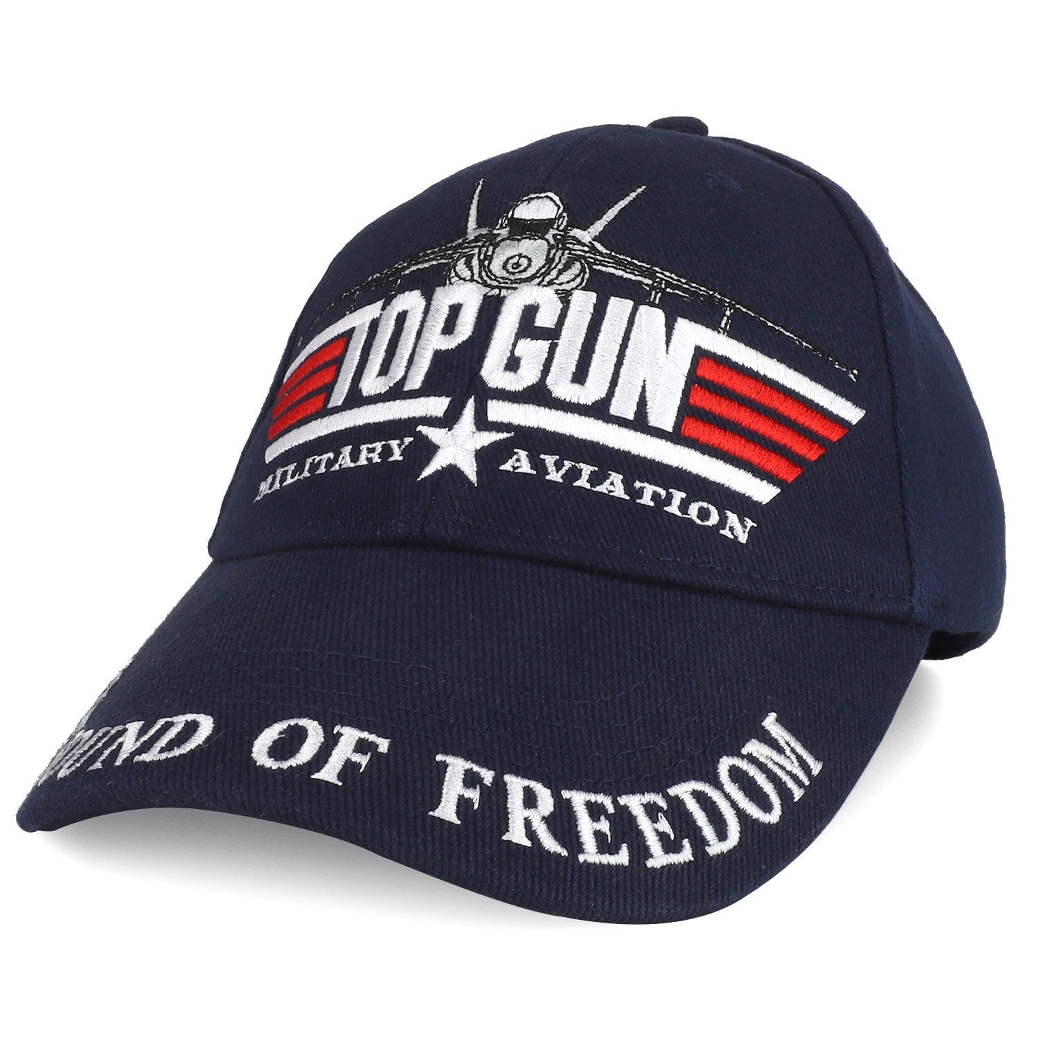 Armycrew US Navy Top Gun Military Aviation Embroidered Adjustable Baseball Cap