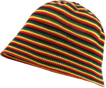 Armycrew RGY Striped Lightweight Mesh Knit Rasta Bucket Hat