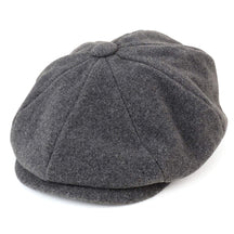 Armycrew Men's Oversize XXL Wool 8 Quarter Satin Lined Winter Newsboy Cap