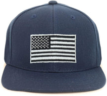 Armycrew Youth Kid Size American Flag Embroidered Flat Bill Snapback Baseball Cap