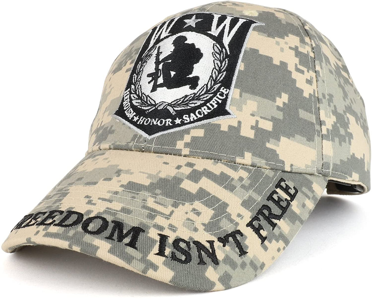 Armycrew Wounded Warrior Logo Embroidered Digital Camouflage Structured Baseball Cap
